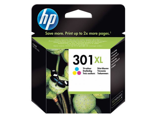 HP 301XL C/M/Y (cyan/magenta/gul) blekkpatron 6 ml