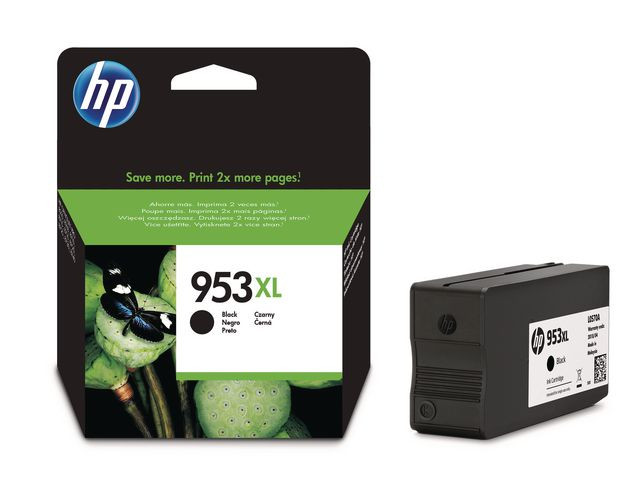 HP 953XL BK (svart) blekkpatron 2000 sider
