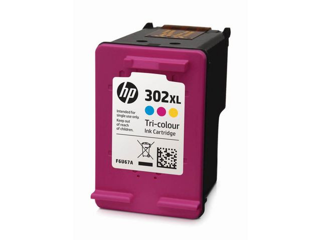 HP 302XL C/M/Y (cyan/magenta/gul) blekkpatron 8 ml