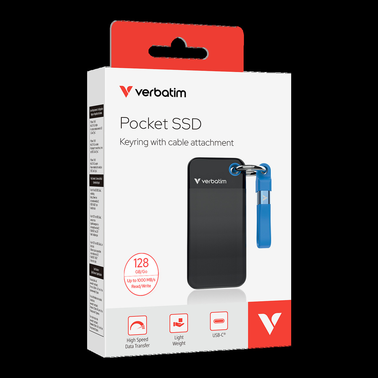 Verbatim Pocket SSD USB 3.2 Gen 2 128GB Black/Blue