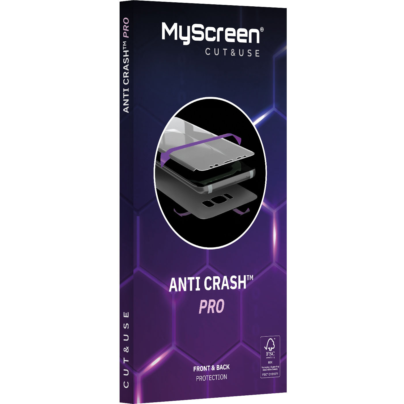 MYSCREEN NEW antiCRASCH Pro Protective Film 6,5" Dry inst