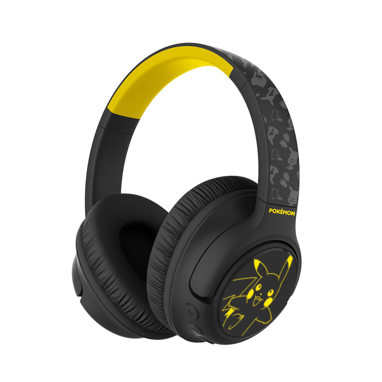POKEMON Pikachu Headphone Over-Ear Wireless LED Light Sharing Aux