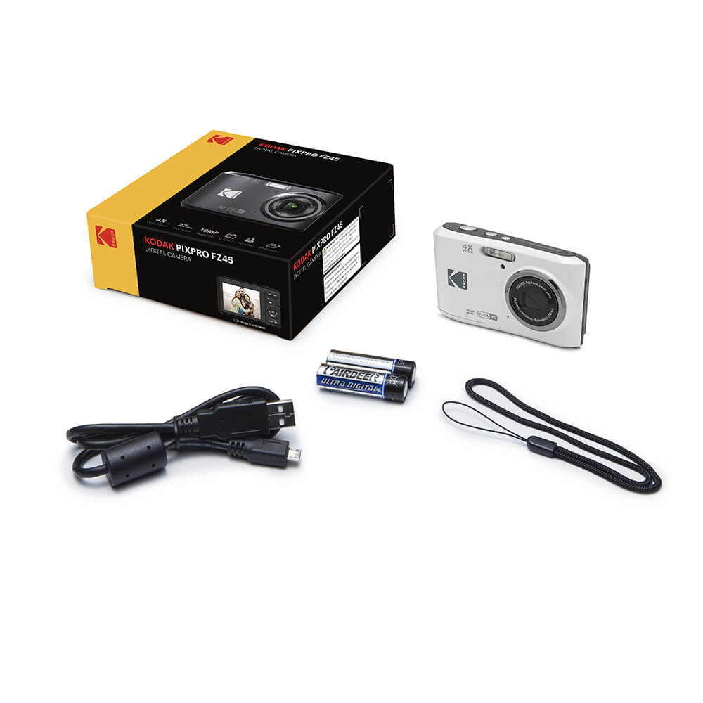 KODAK Digital Camera Pixpro FZ45 CMOS 4x 16MP White
