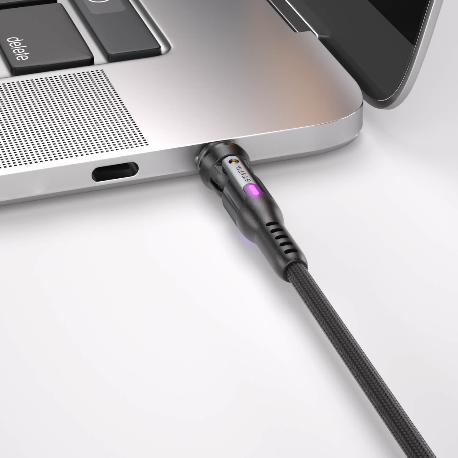 STATIK PowerPivot Pro Nylon Braided USB-C to USB-C, 1m Black