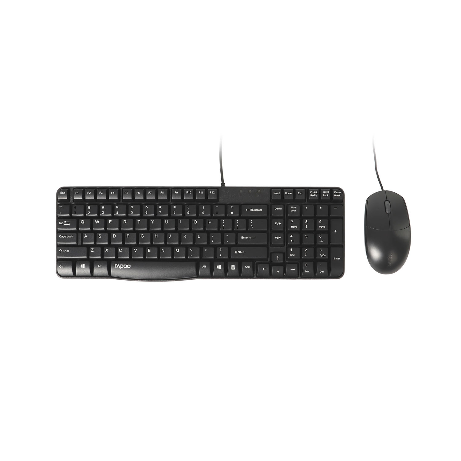 BildeRAPOO Keyboard/Mice Set NX1820 Wired USB Black