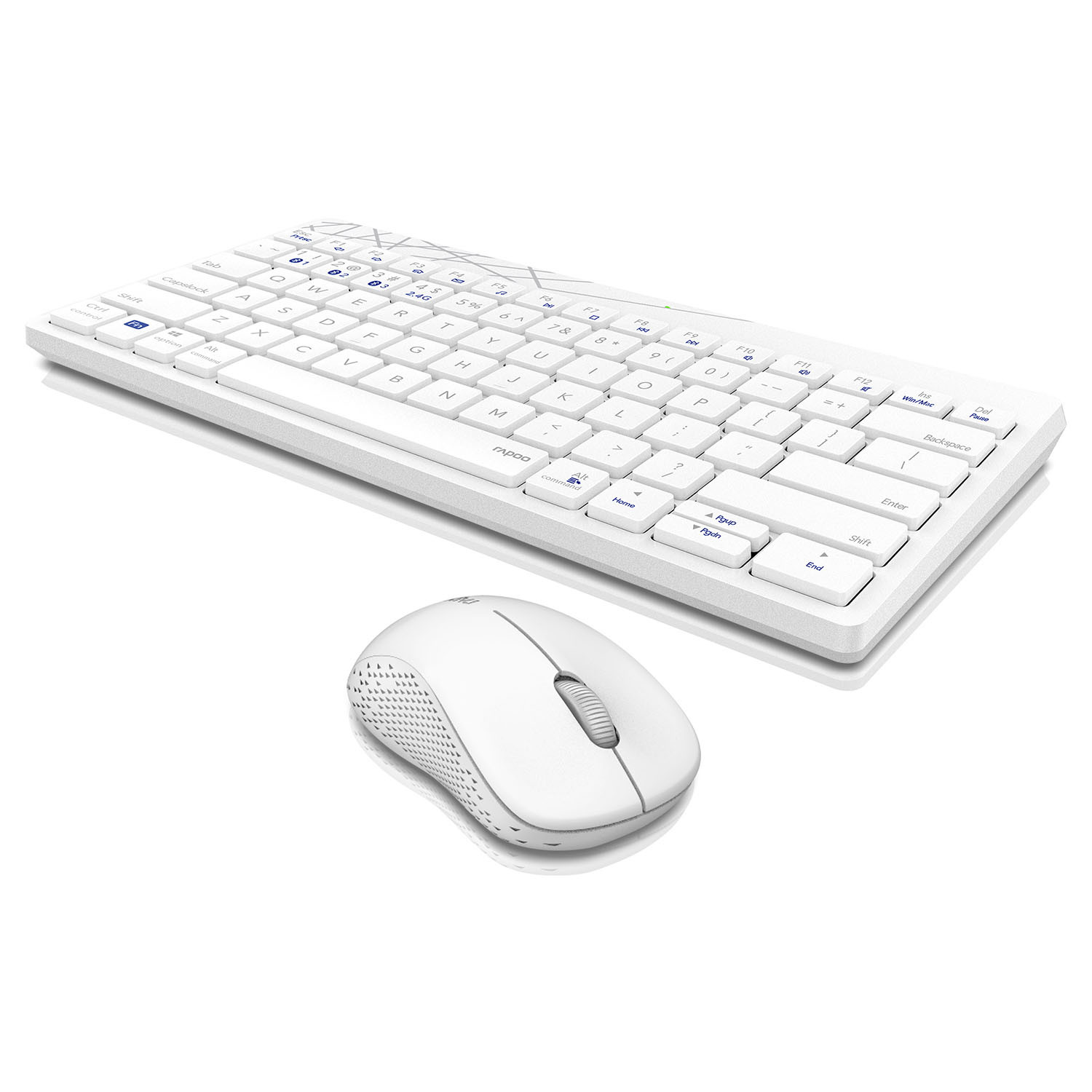 RAPOO Keyboard/Mice Set 8000M Wireless Multi-Mode White