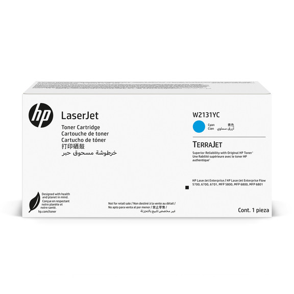 Bilde213Y Cyan Contract LaserJet Toner Cartridge 12k