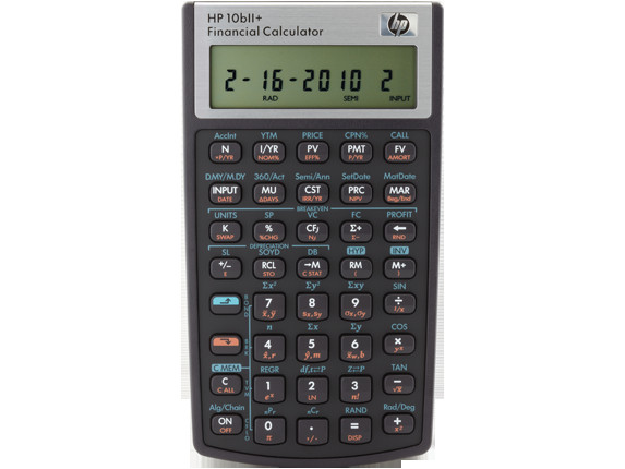 BildeHP Finanskalkulator HP10BII+  (Nordisk bruksanvisning)
