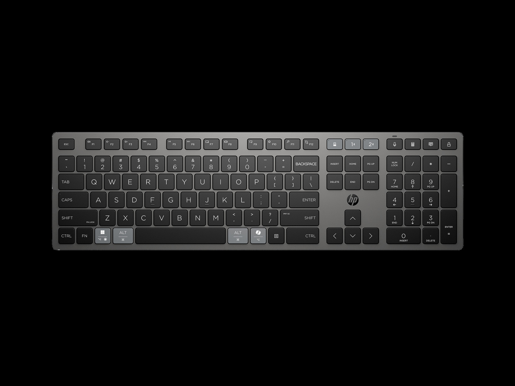 BildeHP 725 Multi-Device Rechargeable Wireless Keyboard (Nordic)