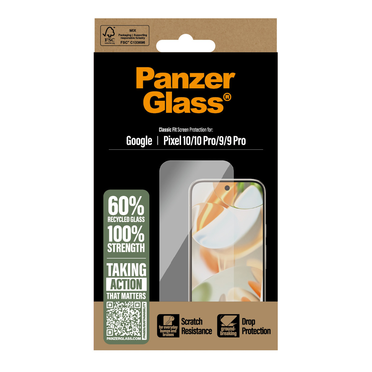 PANZERGLASS Screen Protector Google Pixel 10/Pro/Pro CF C