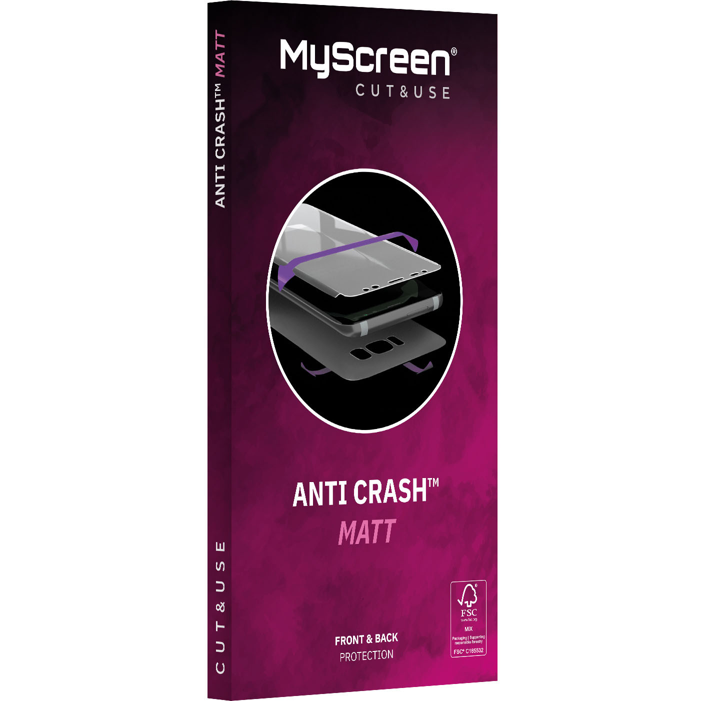 MYSCREEN NEW antiCRASCH Matt Protective Film 13" Wet inst