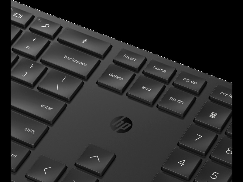HP 650 Trdls Desktop Sett, Sort - Nordisk (Consumer)