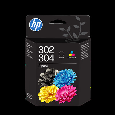 BildeHP 302/304 Tri-color/Black Ink Crtg 2-Pk