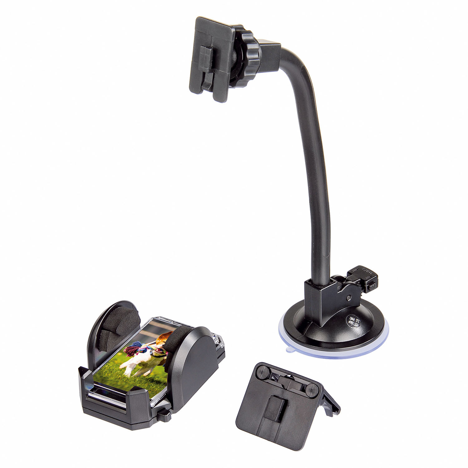 HAMA 2in1 Mobile Phone Holder Kit for Airwent/Windscreen, 360-degr