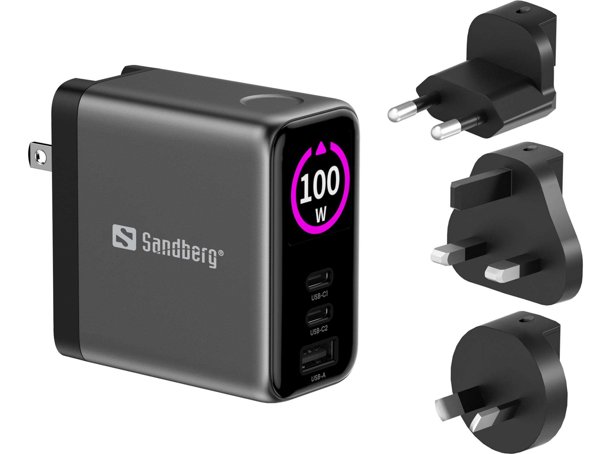 Sandberg Travel Charger PD100W Display