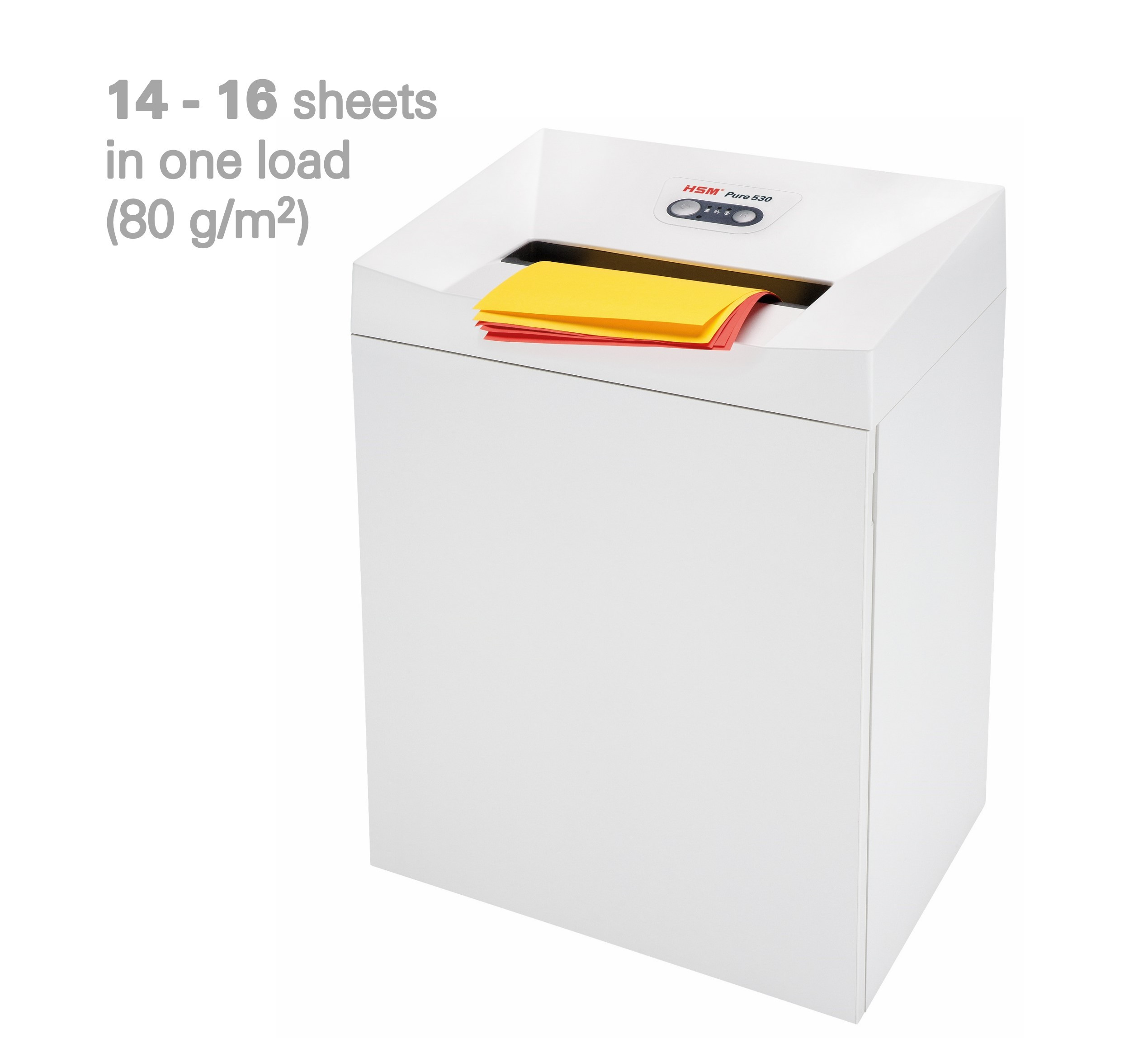 HSM Makuleringsmaskin 530 4,5x30 Pure P4, hvit