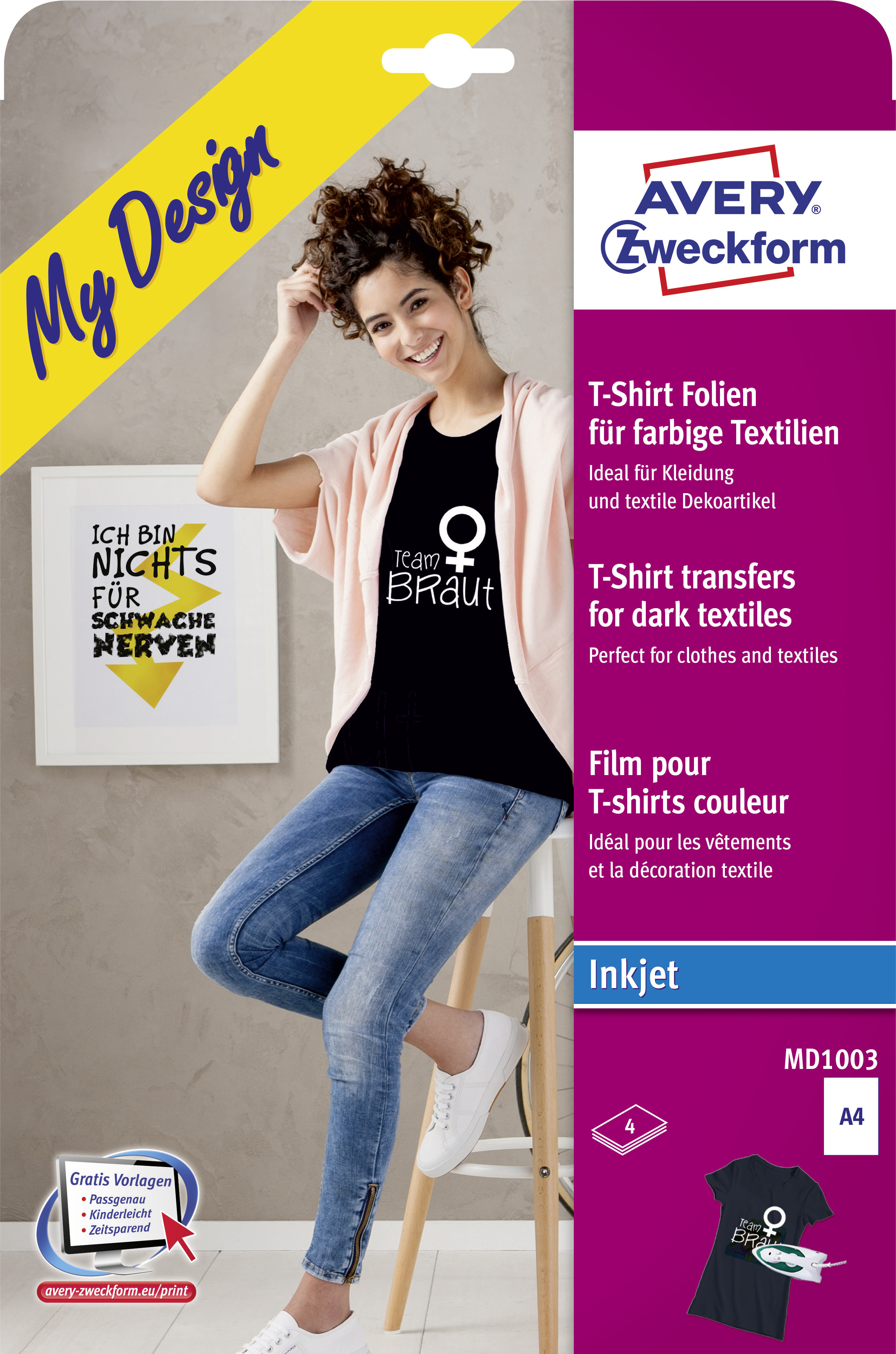 BildeT-shirt Transfer T/mørk Textil