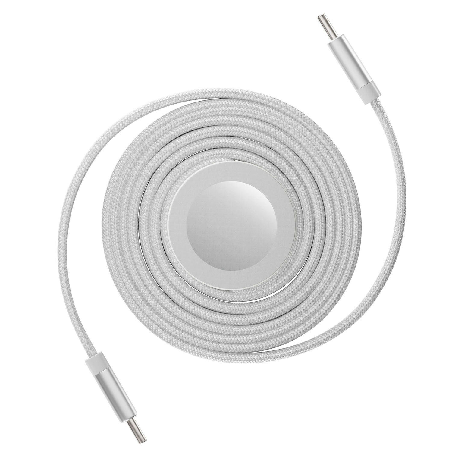 BildeSTATIK MagStack 2in1 C to C Cable with Apple Watch charging 1,5m White