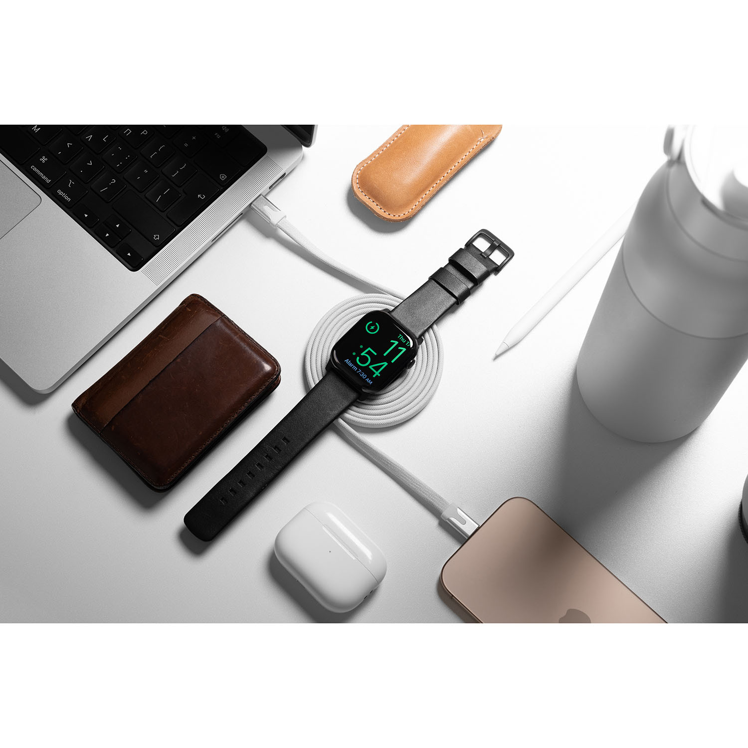 STATIK MagStack 2in1 C to C Cable with Apple Watch charging 1,5m White