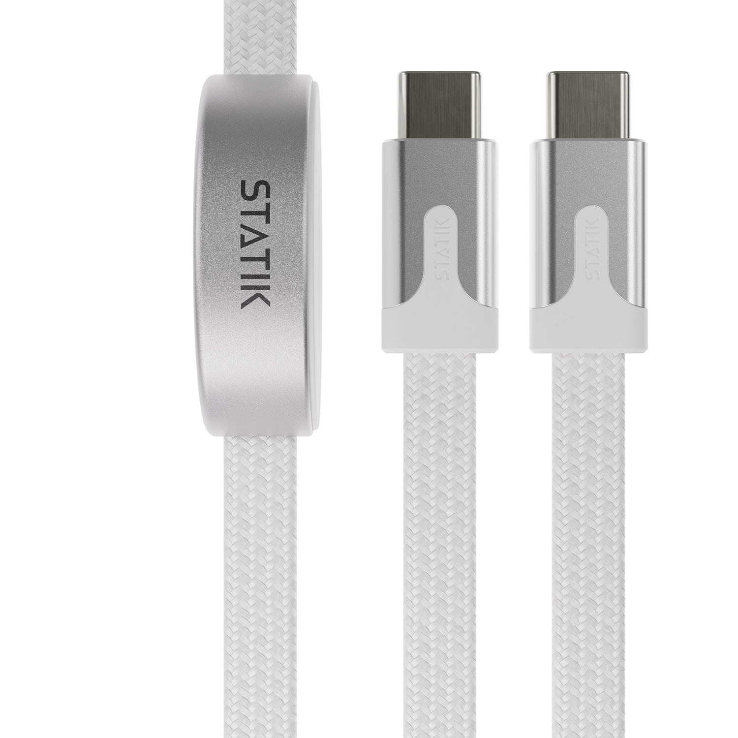 STATIK MagStack 2in1 C to C Cable with Apple Watch charging 1,5m White