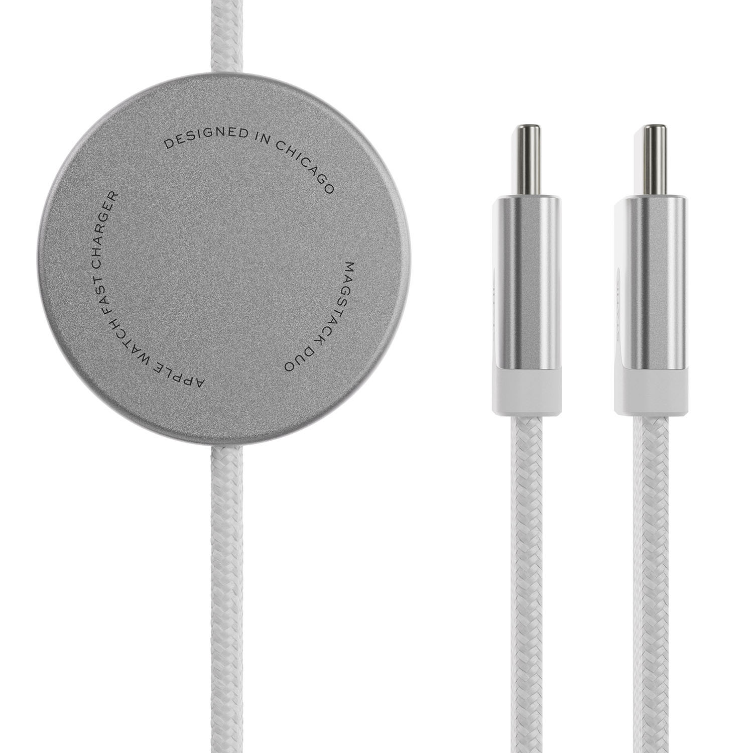 STATIK MagStack 2in1 C to C Cable with Apple Watch charging 1,5m White