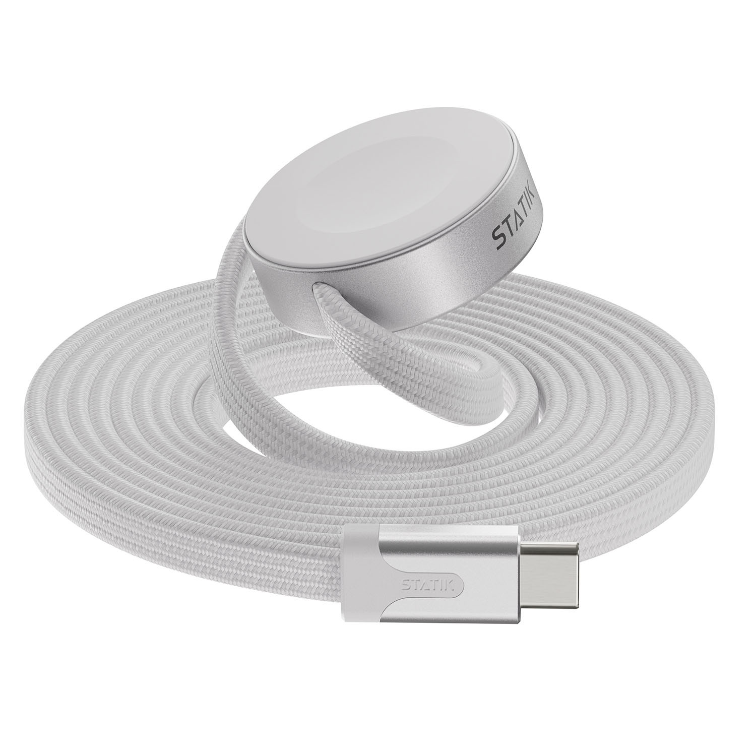 STATIK MagStack 2in1 C to C Cable with Apple Watch charging 1,5m White