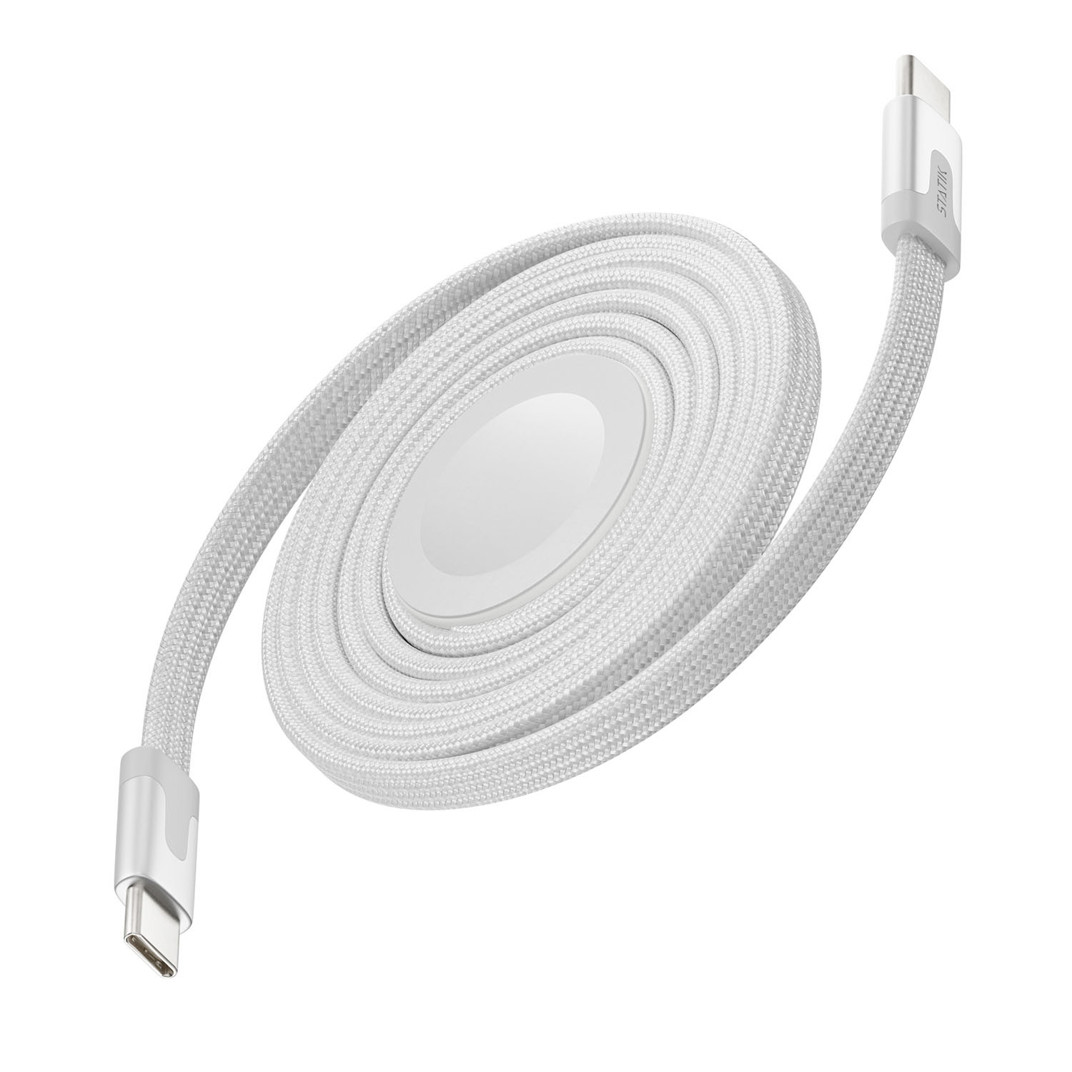 STATIK MagStack 2in1 C to C Cable with Apple Watch charging 1,5m White