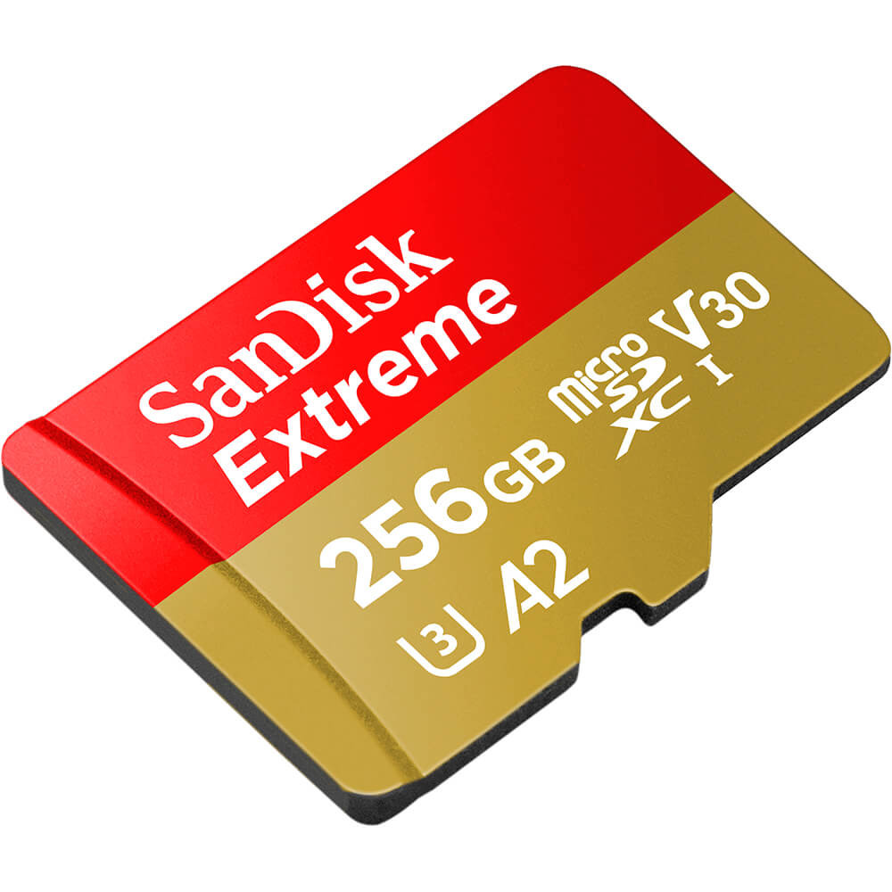 SANDISK MicroSDXC Extreme 256GB Adapter 190MB/s A2 C10 V30