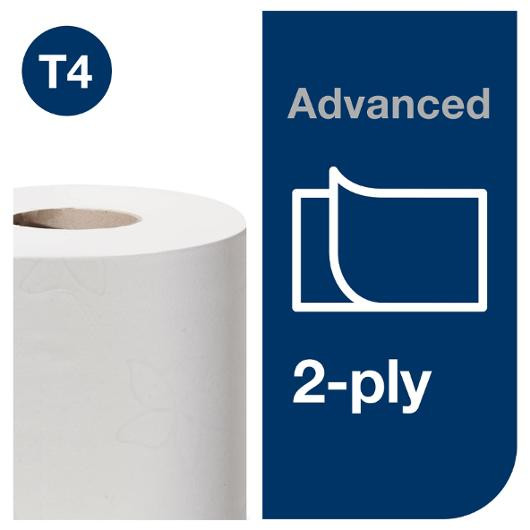 Toalettpapir Tork Advance 2L T4 62M (4 stk/pk, 6 pakker)