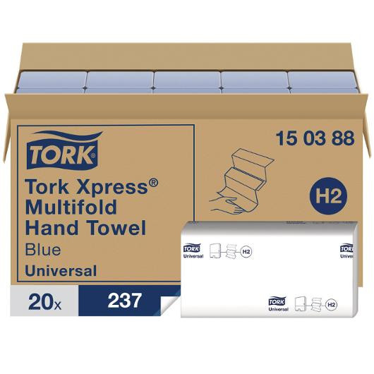 BildeTørkeark Tork Univers Xpress H2 Blå (237 stk/bunt, 20 bunter)