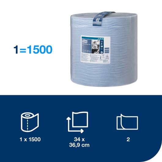 Industritørk Tork Plus 2L W1 510M Blå