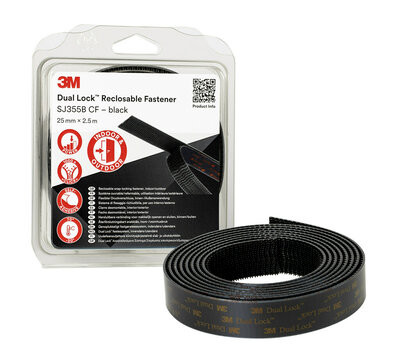 Dual Lock SJ355B fastener 25 mm x 2.5 m blist black