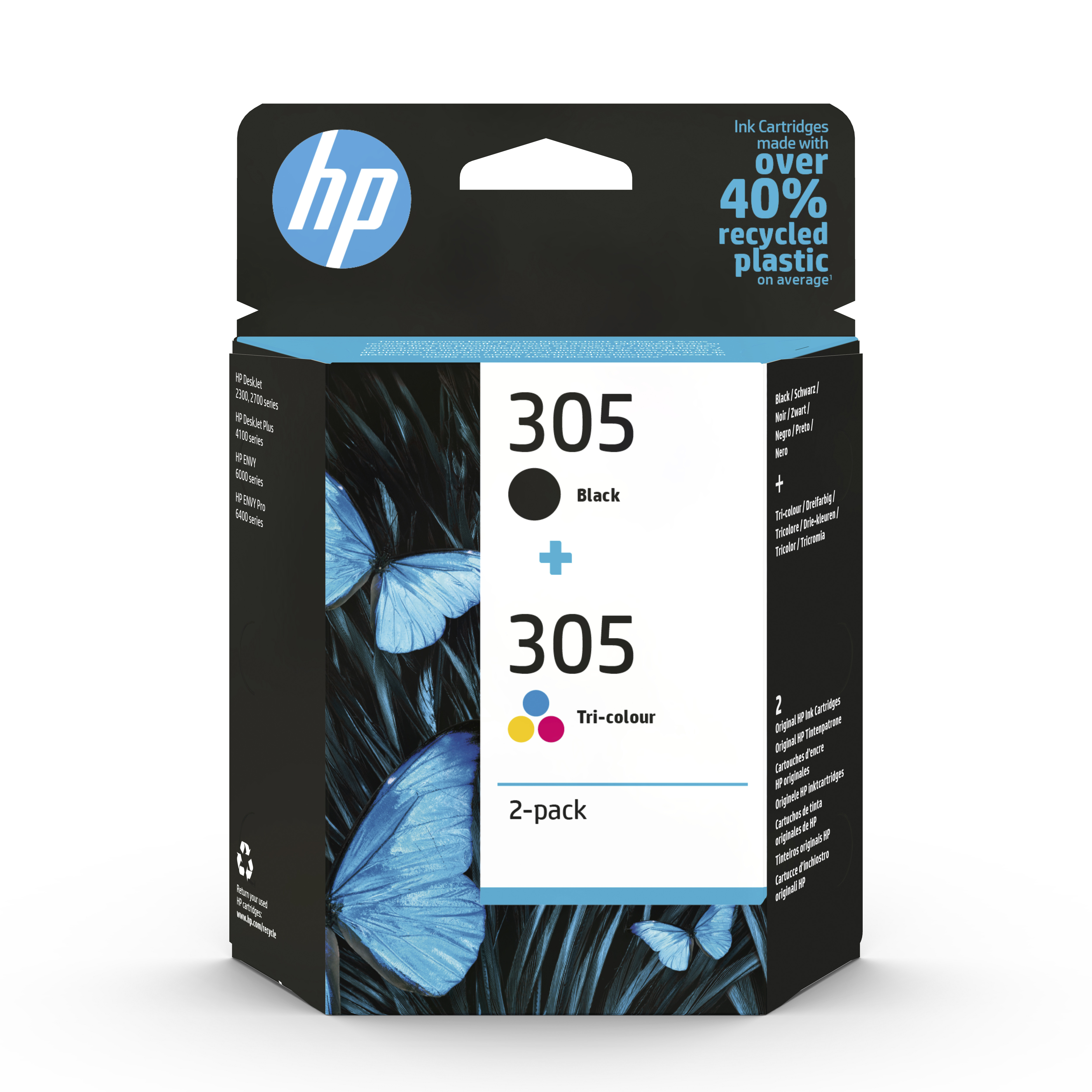BildeHP 305 tri color & black ink cartridge combo 2-pack