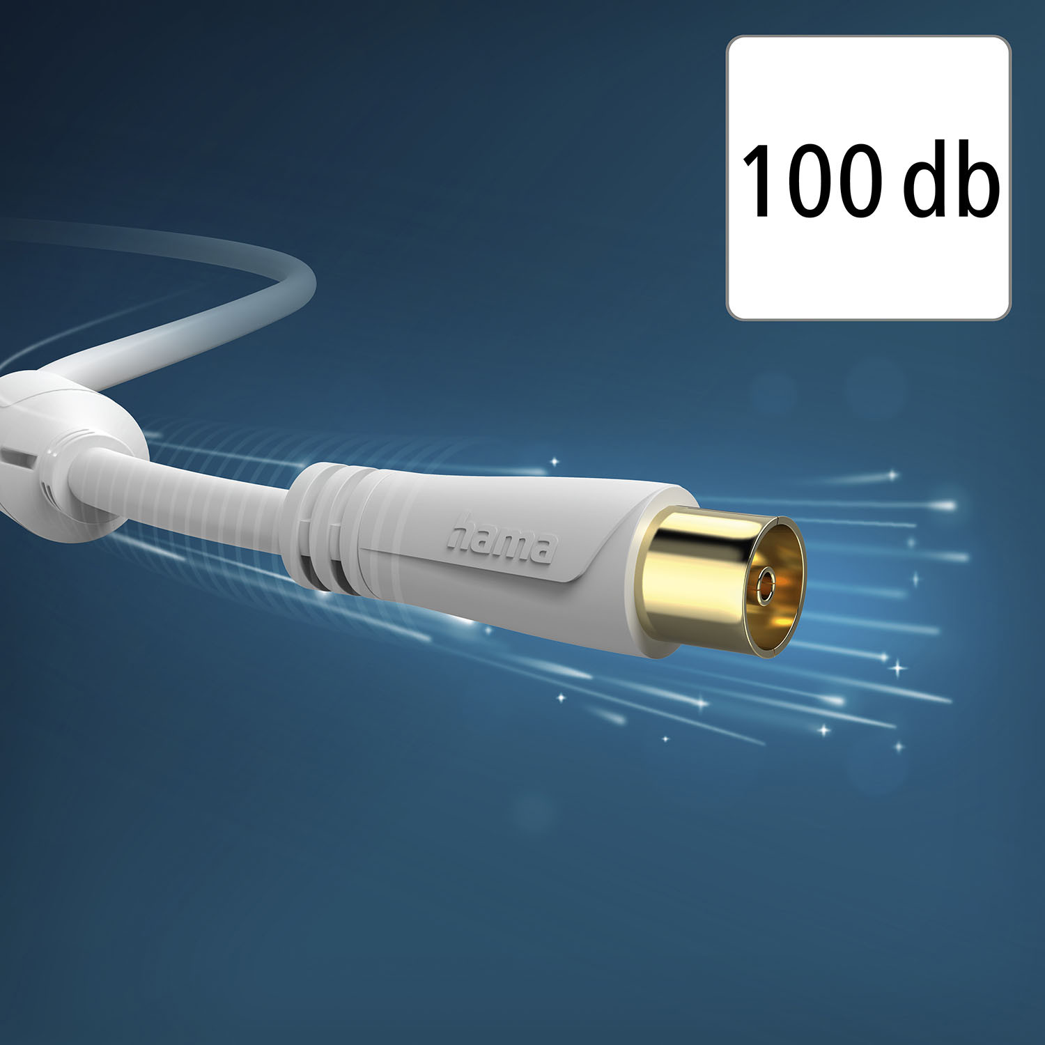 HAMA Cable Antenna 100dB White 1.5m
