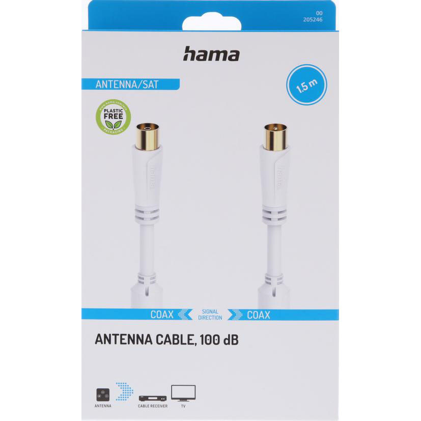 HAMA Cable Antenna 100dB White 1.5m