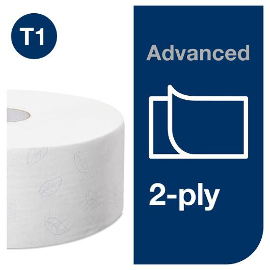 Toalettpapir Tork Advance 2L T1 360M (6 stk)