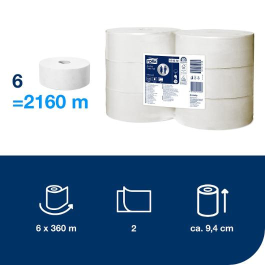 Toalettpapir Tork Advance 2L T1 360M (6 stk)