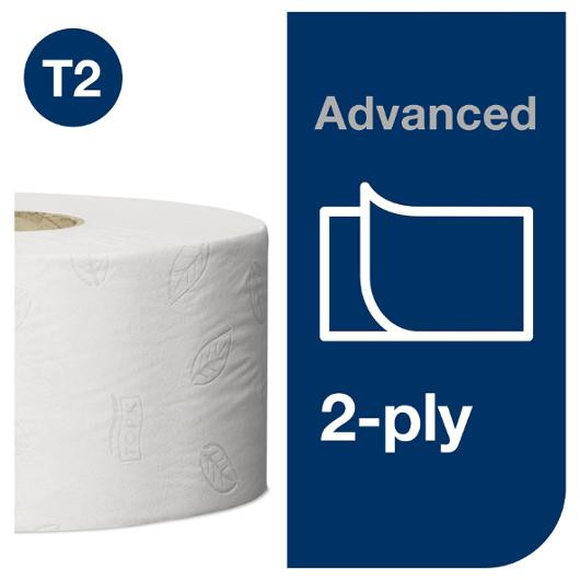 Toalettpapir Tork Advance 2L T2 170M (12 ruller)