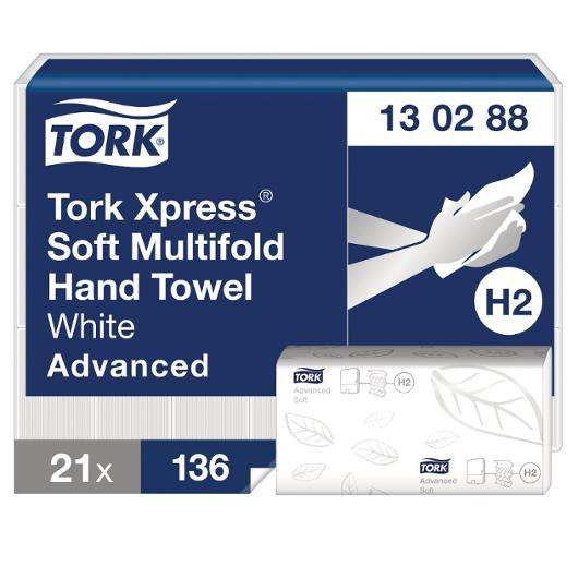 BildeTørkeark Tork Adv M Myk 2L H2 (136 stk/pk, 21 pakker)