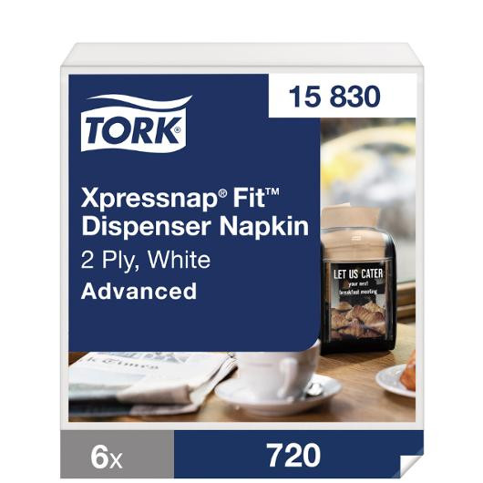BildeDispenserserviett Tork N14 2L Hvit (720 stk/pk, 6 pakker)