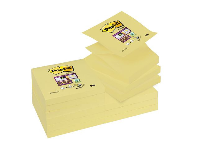 Notatblokk Post-It Ss Zn 76X76 Gul (12 stk)