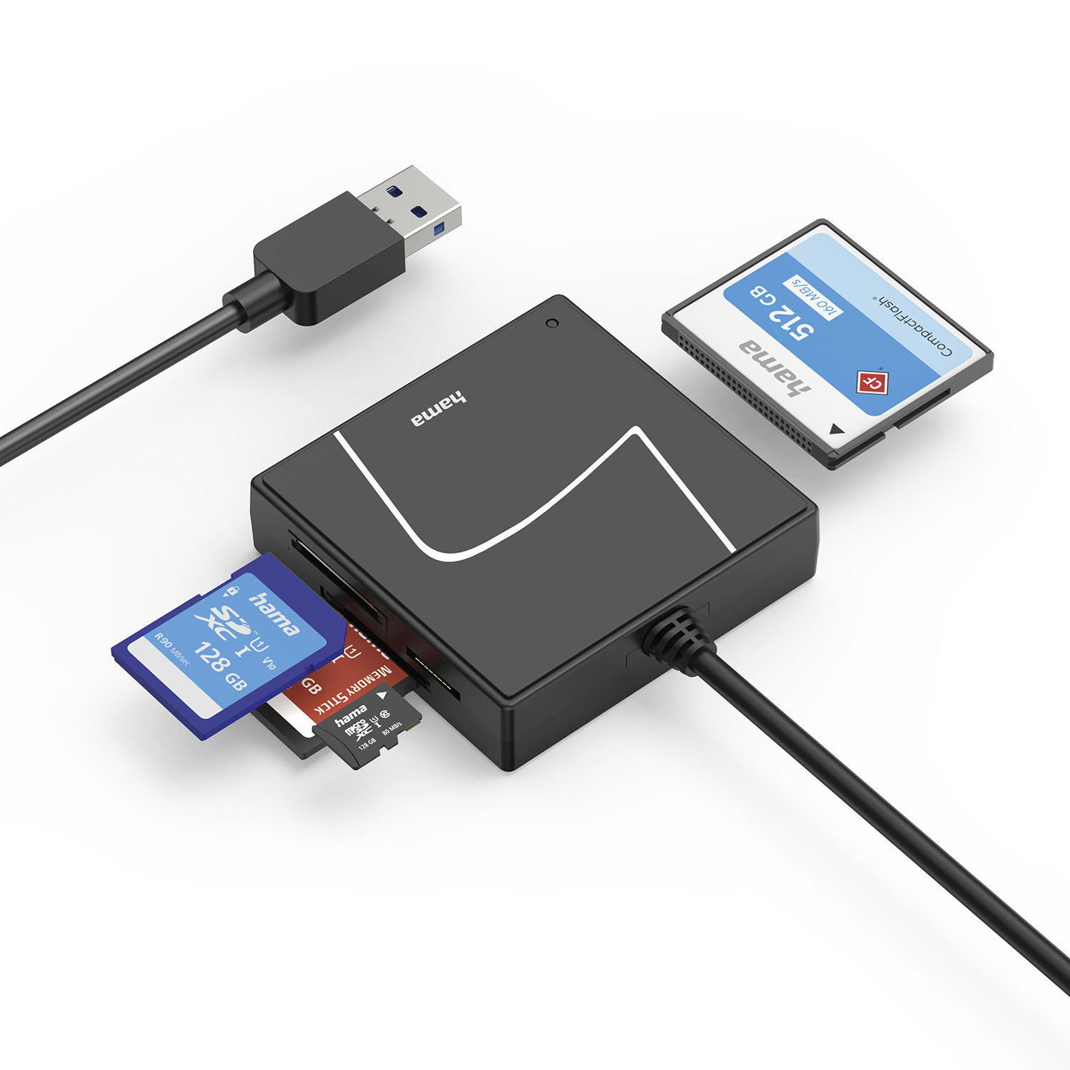HAMA Card Reader USB 3.2 SD/micro SD/CF