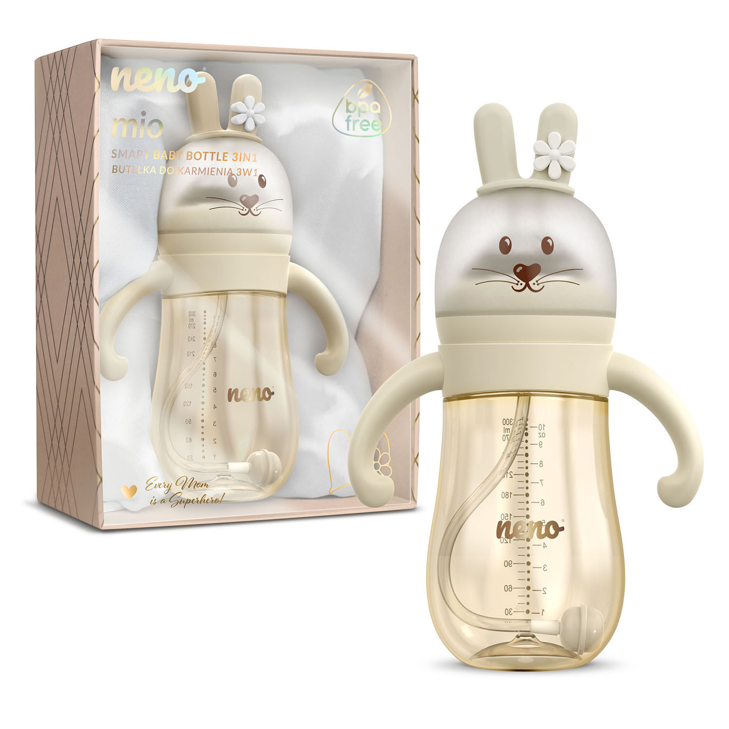 NENO Feeding Bottle MIO 3-In-1 Cream 300ml