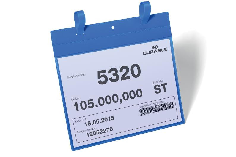 Plastlomme Durable M/Stropper A4 (50 stk)