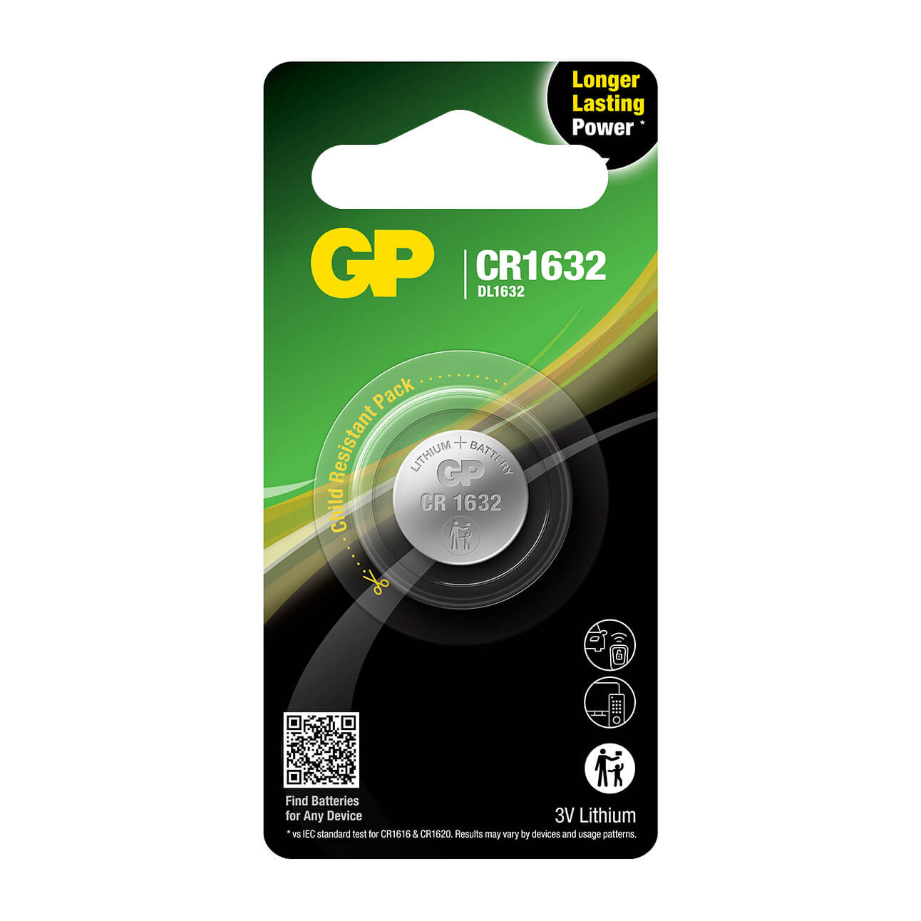 BildeGP Lithium Coin Cell CR1632 1-pack