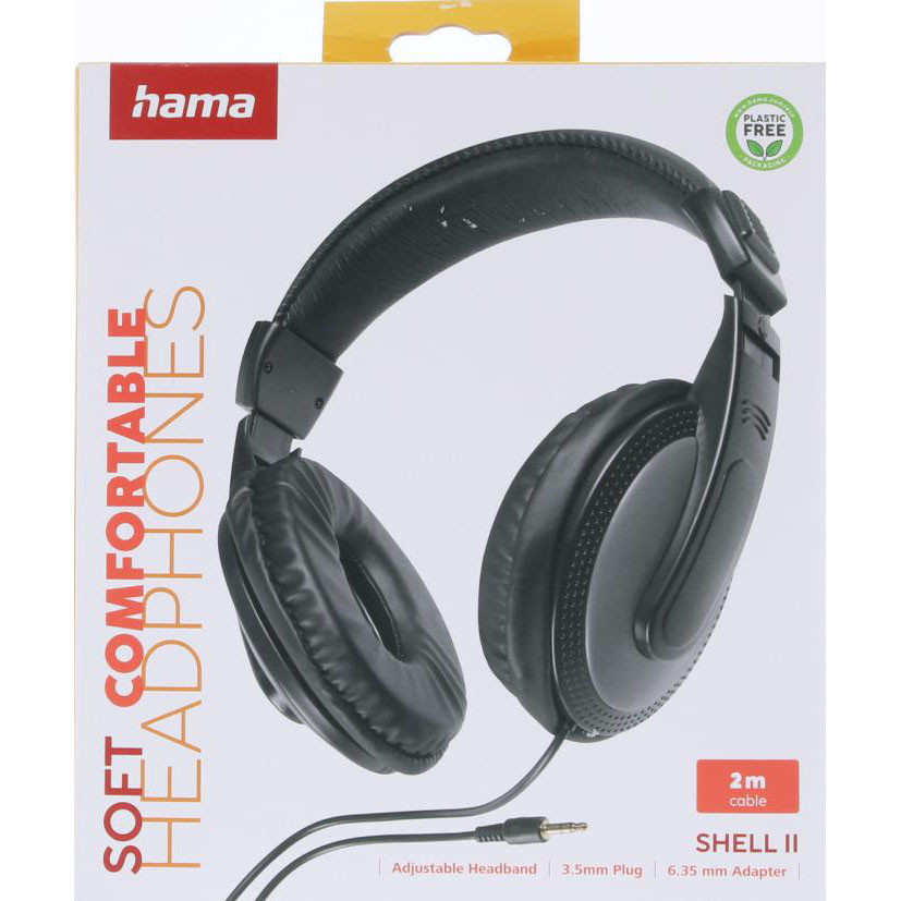 HAMA Headphone Over-Ear Wired Shell II Black