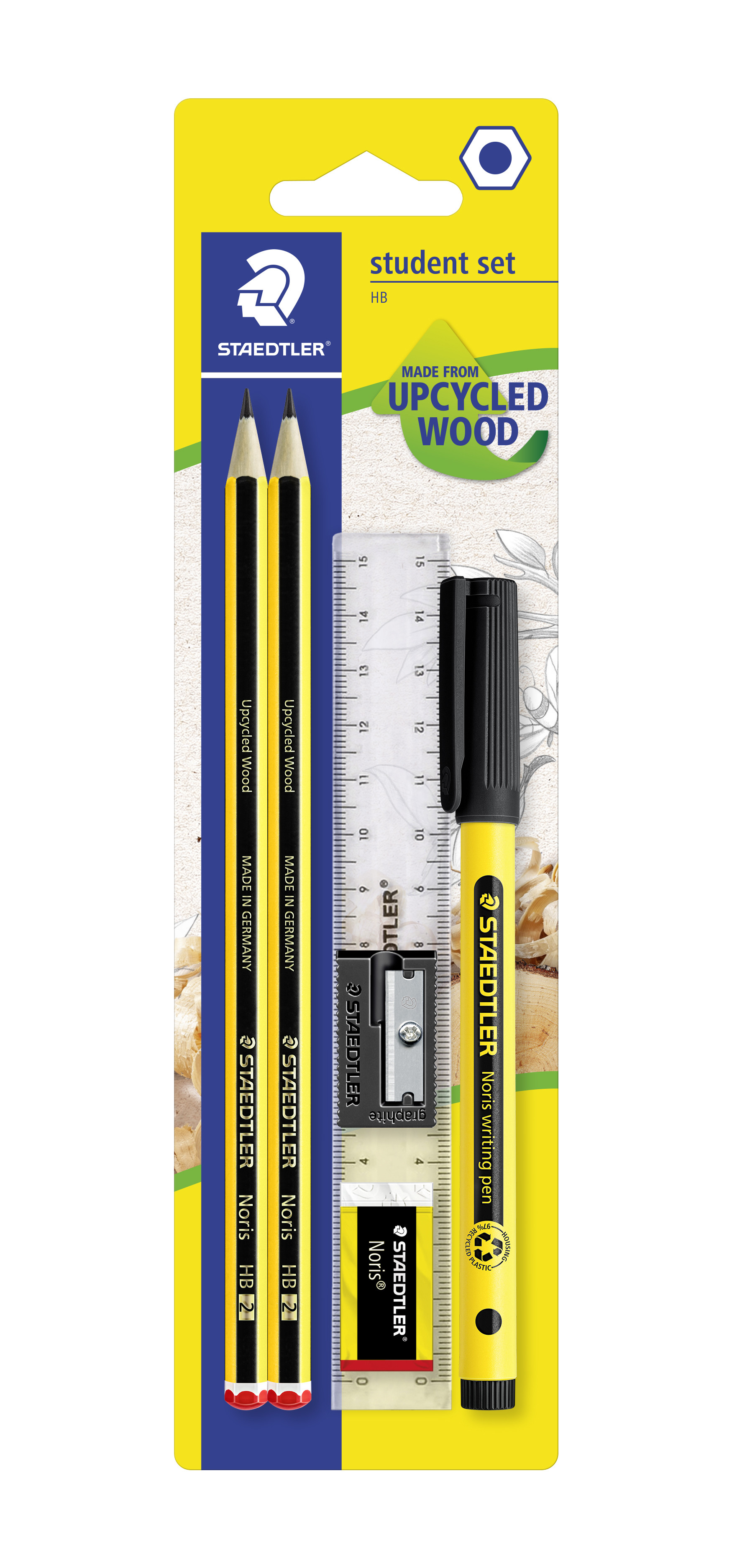 BildeSTAEDTLER Blyant Noris HB Upcycled Wood Studiesett (6)