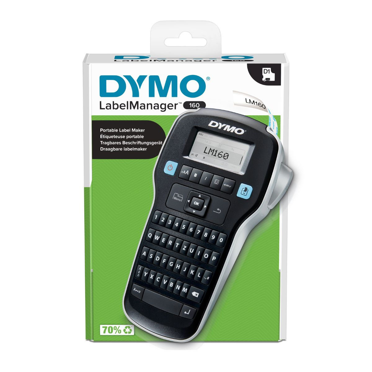 DYMO Label Printer 2174611 LabelManager 160 Black (Qwertz)