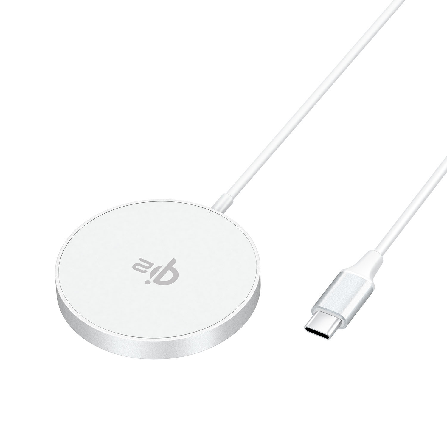 GEAR Wireless Qi2 Charger Fast Charging 15W Silver/Aluminum
