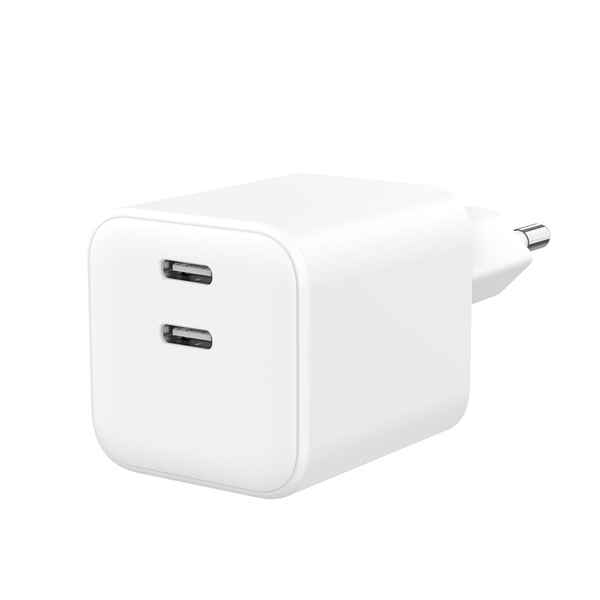 GEAR Charger 220V 2xUSB-C PD/PPS 65W GaN White